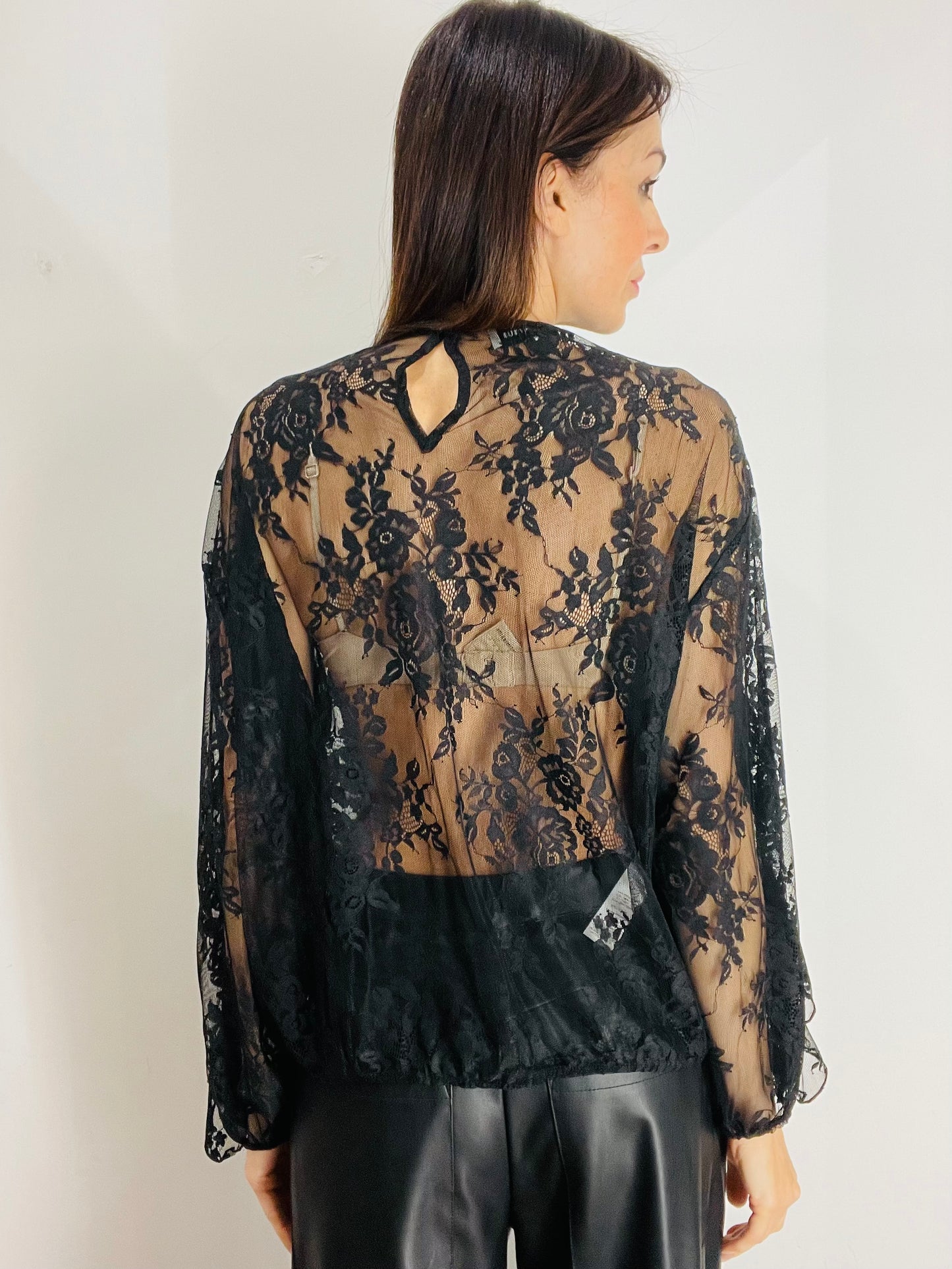 BLUSA PIZZO VOLANT