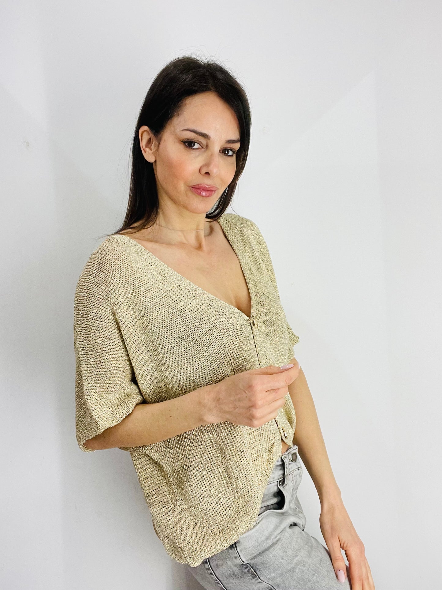 CARDIGAN LUREX PIPISTRELLO