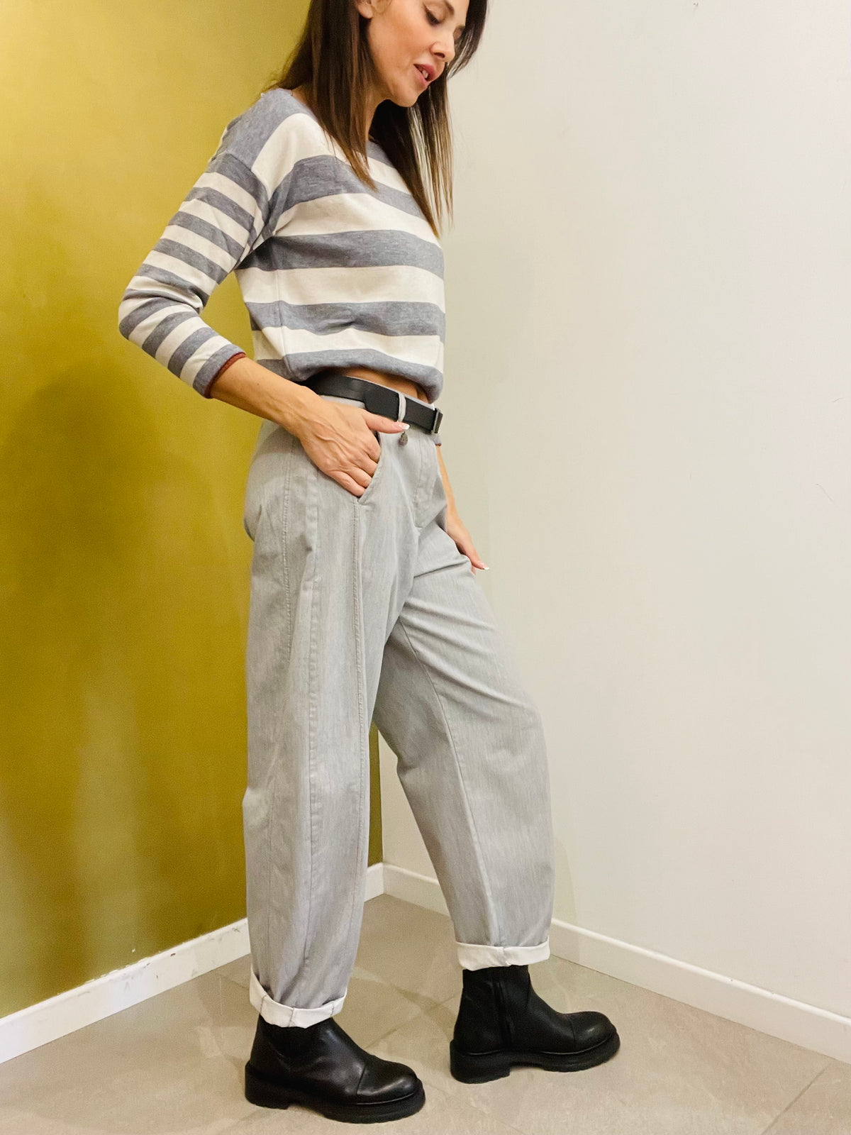 PANTALONE OVETTO GRIGIO