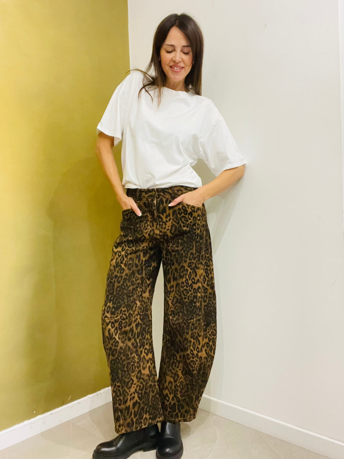 JEANS BAGGY MACULATO