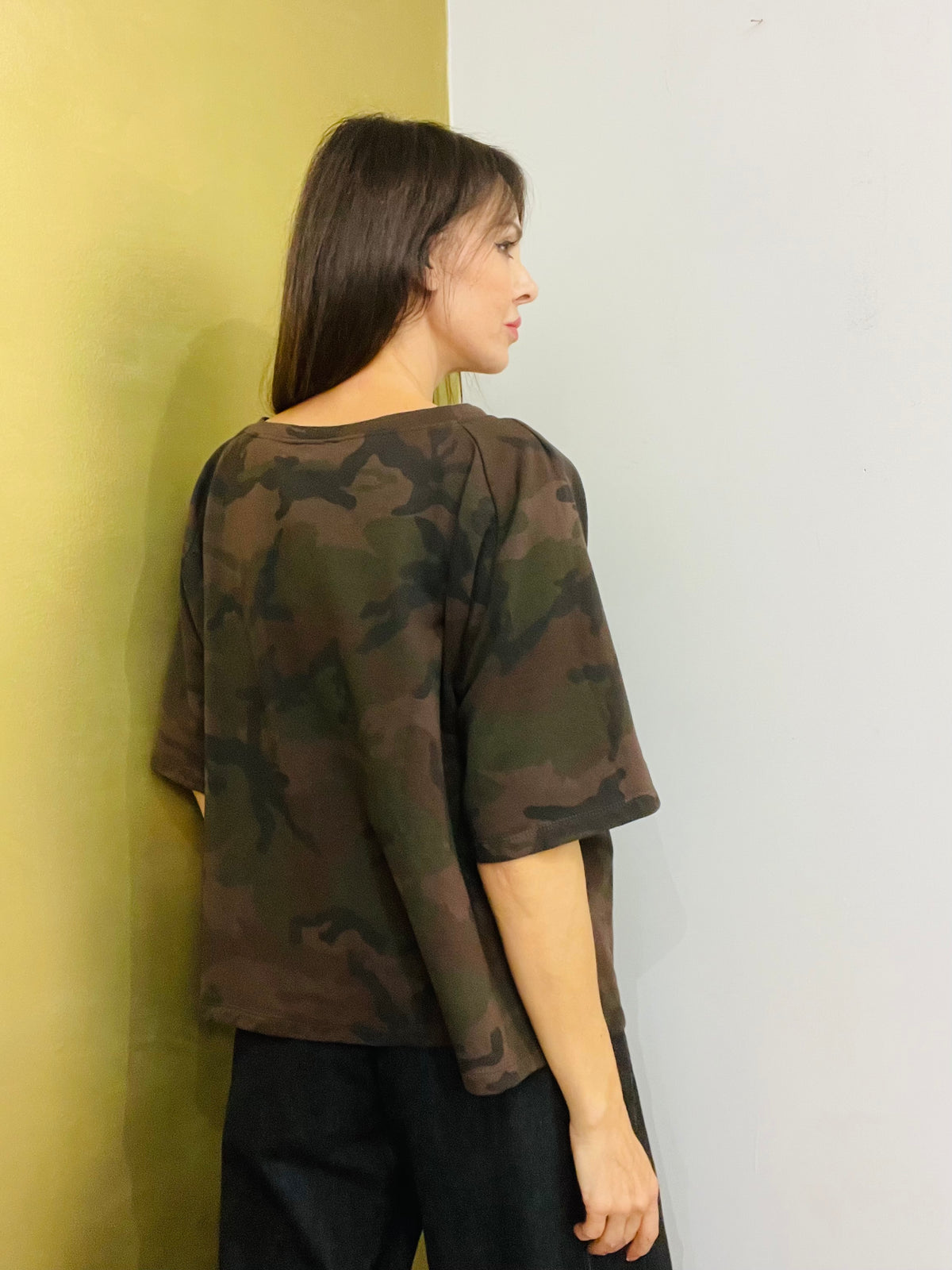 T-SHIRT MILITARE FELPATA
