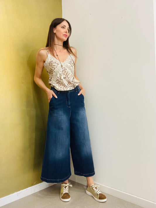 JEANS PALAZZO CULOTTE
