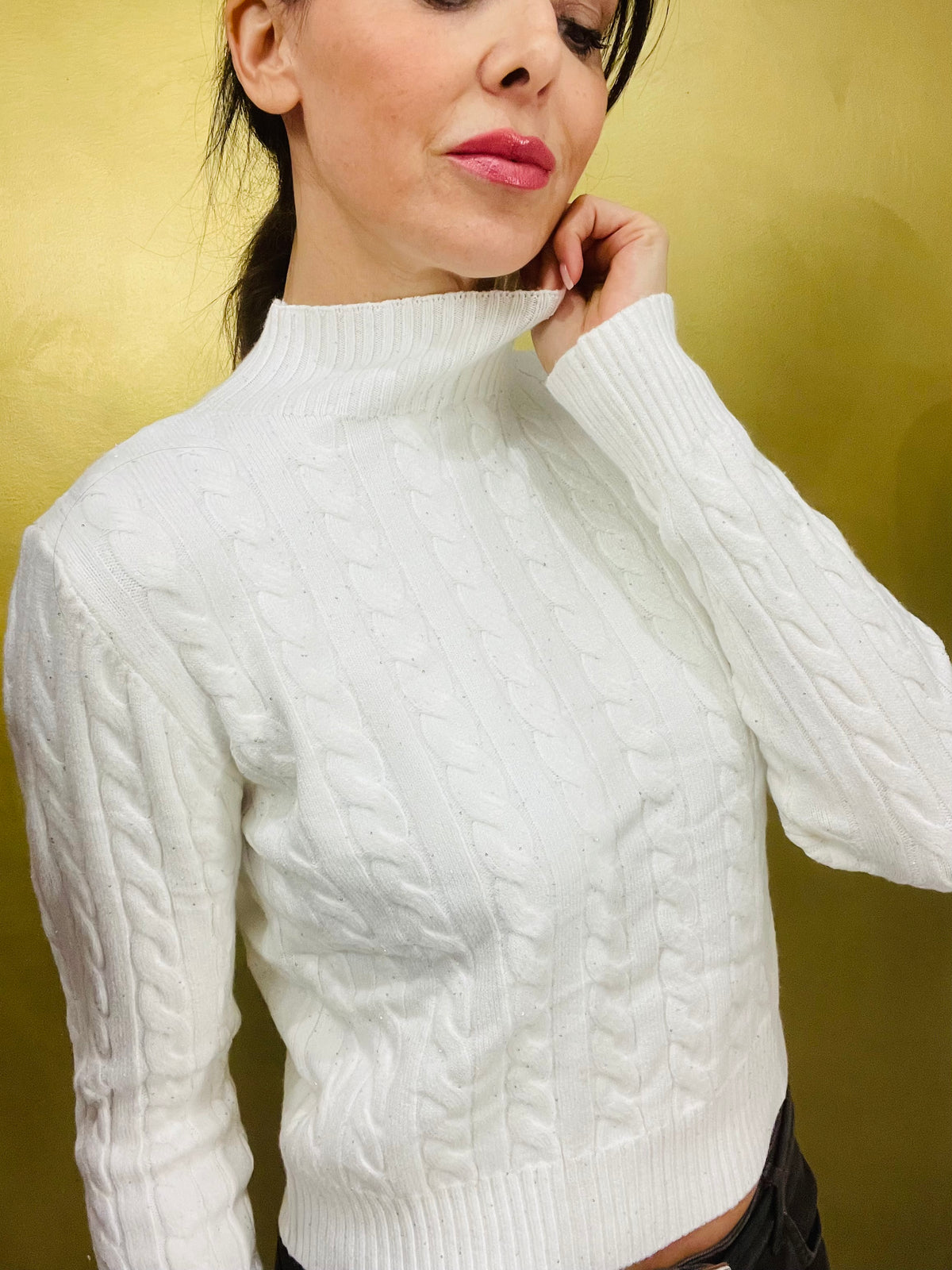 MAGLIA TRECCE LUPETTO