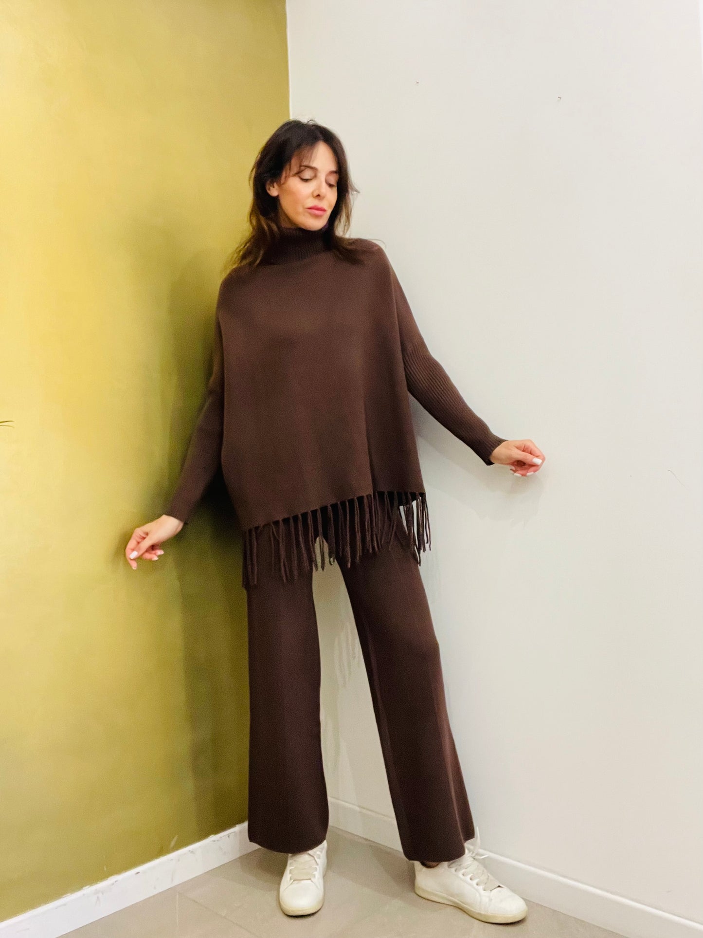 MAGLIA DOLCEVITA CON FRANGE