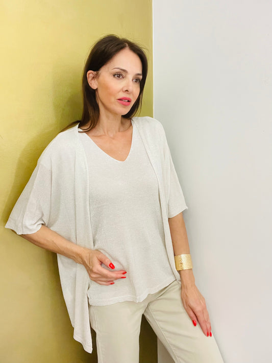 CARDIGAN LUREX