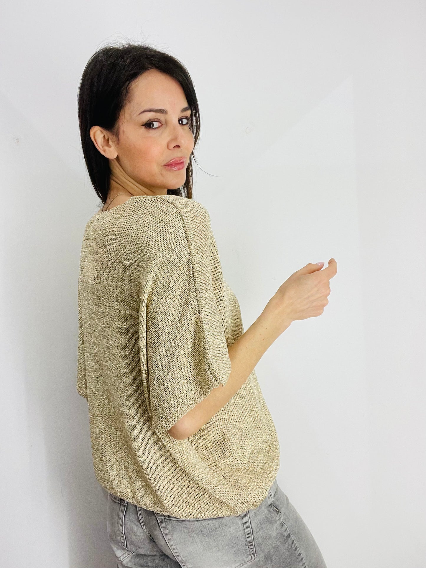 CARDIGAN LUREX PIPISTRELLO