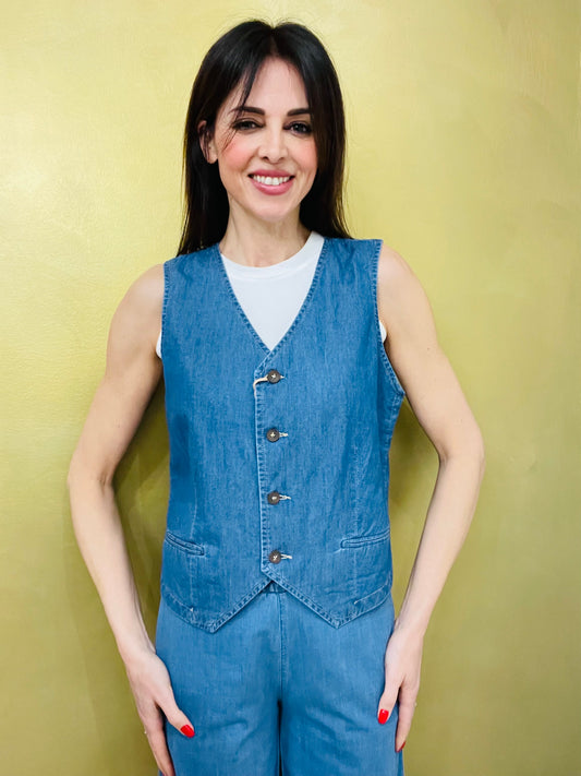GILET IN JEANS SQUAD