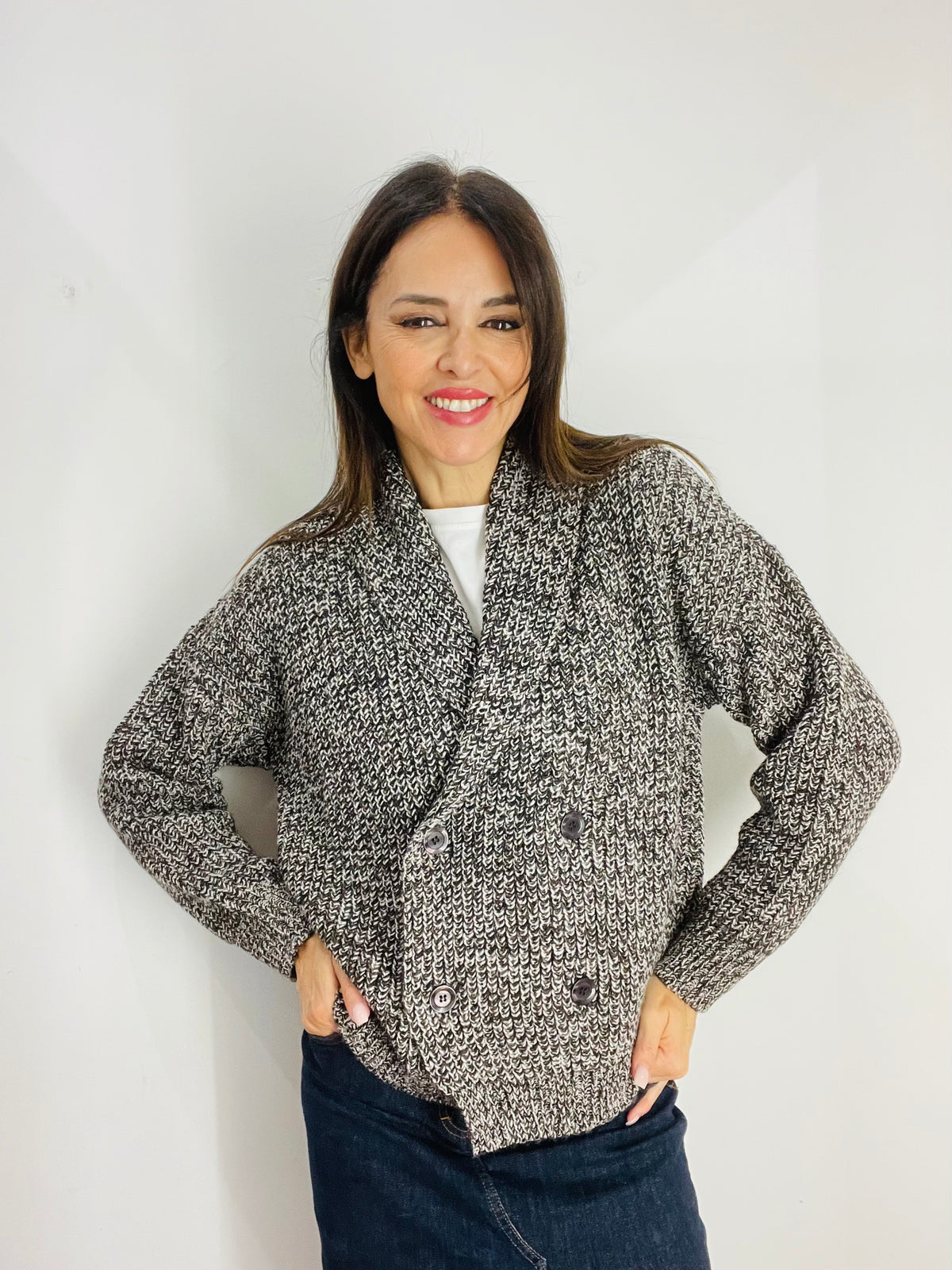 CARDIGAN DOPPIOPETTO IN MAGLIA