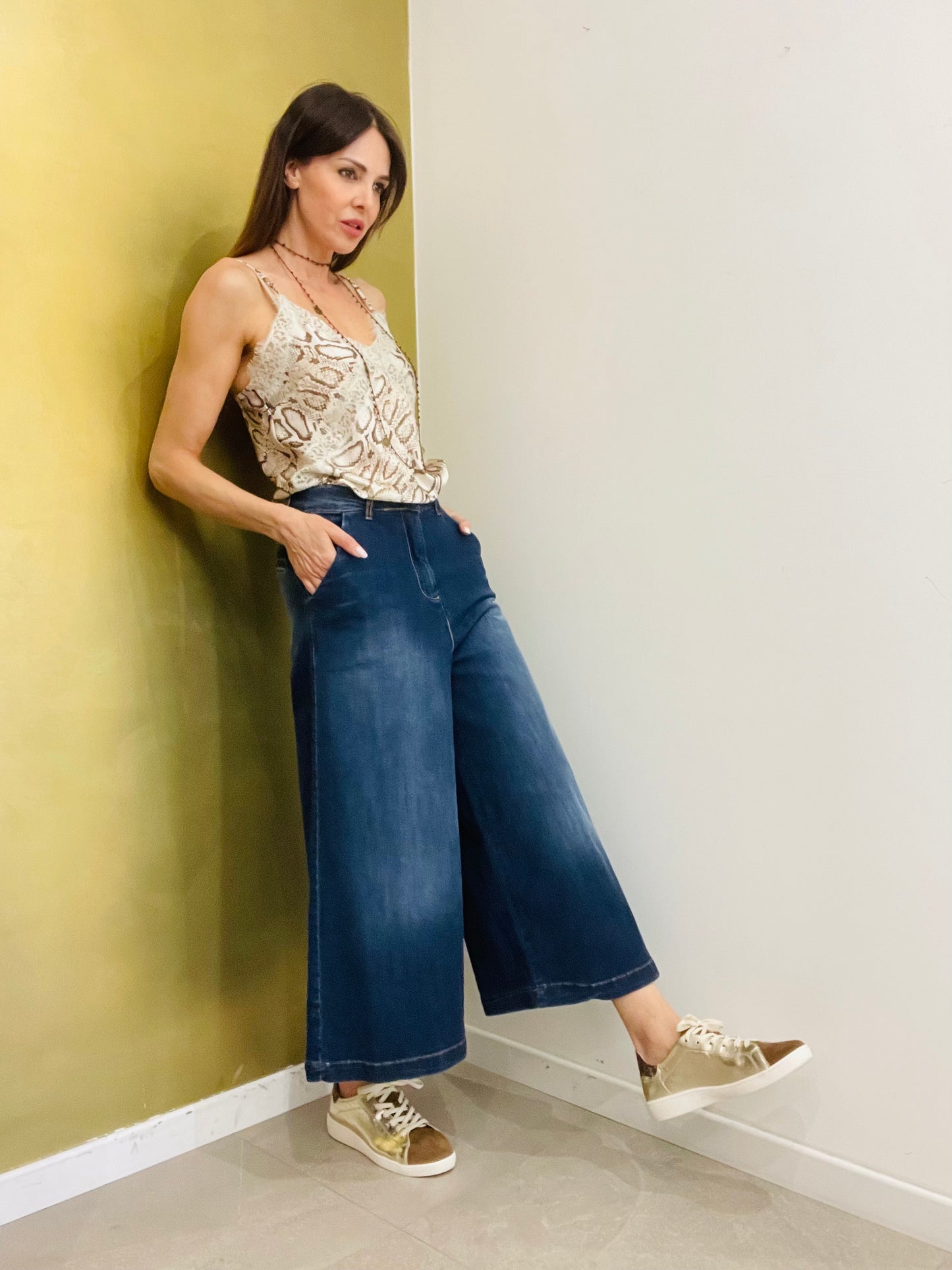 JEANS PALAZZO CULOTTE