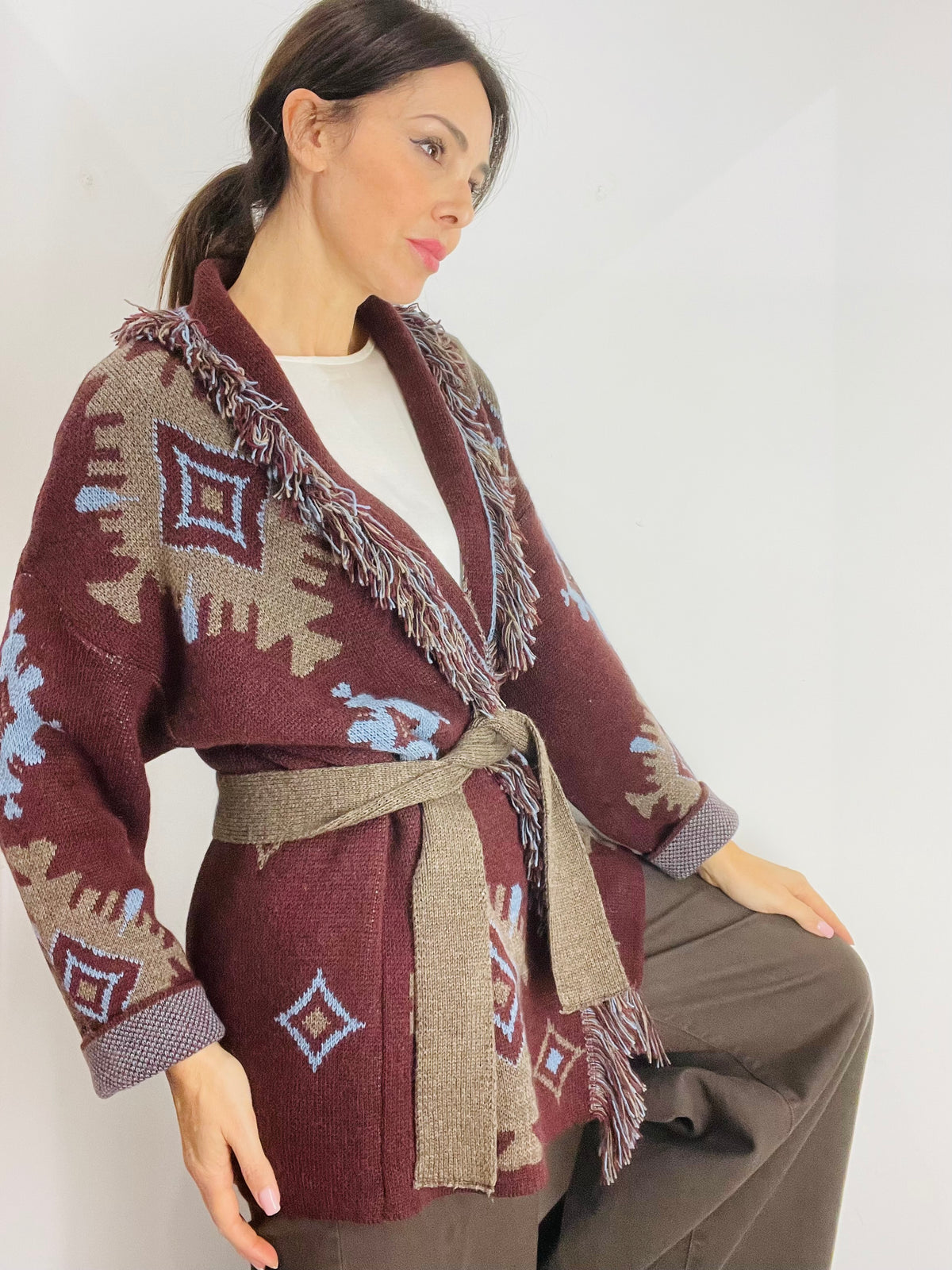 CARDIGAN ALANUI CON CINTURA