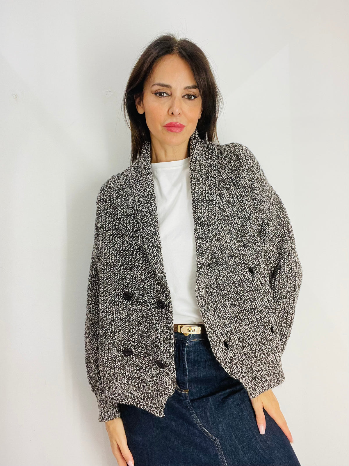 CARDIGAN DOPPIOPETTO IN MAGLIA