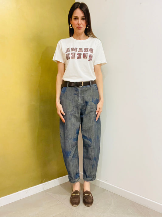 JEANS BAGGY SPALMATO