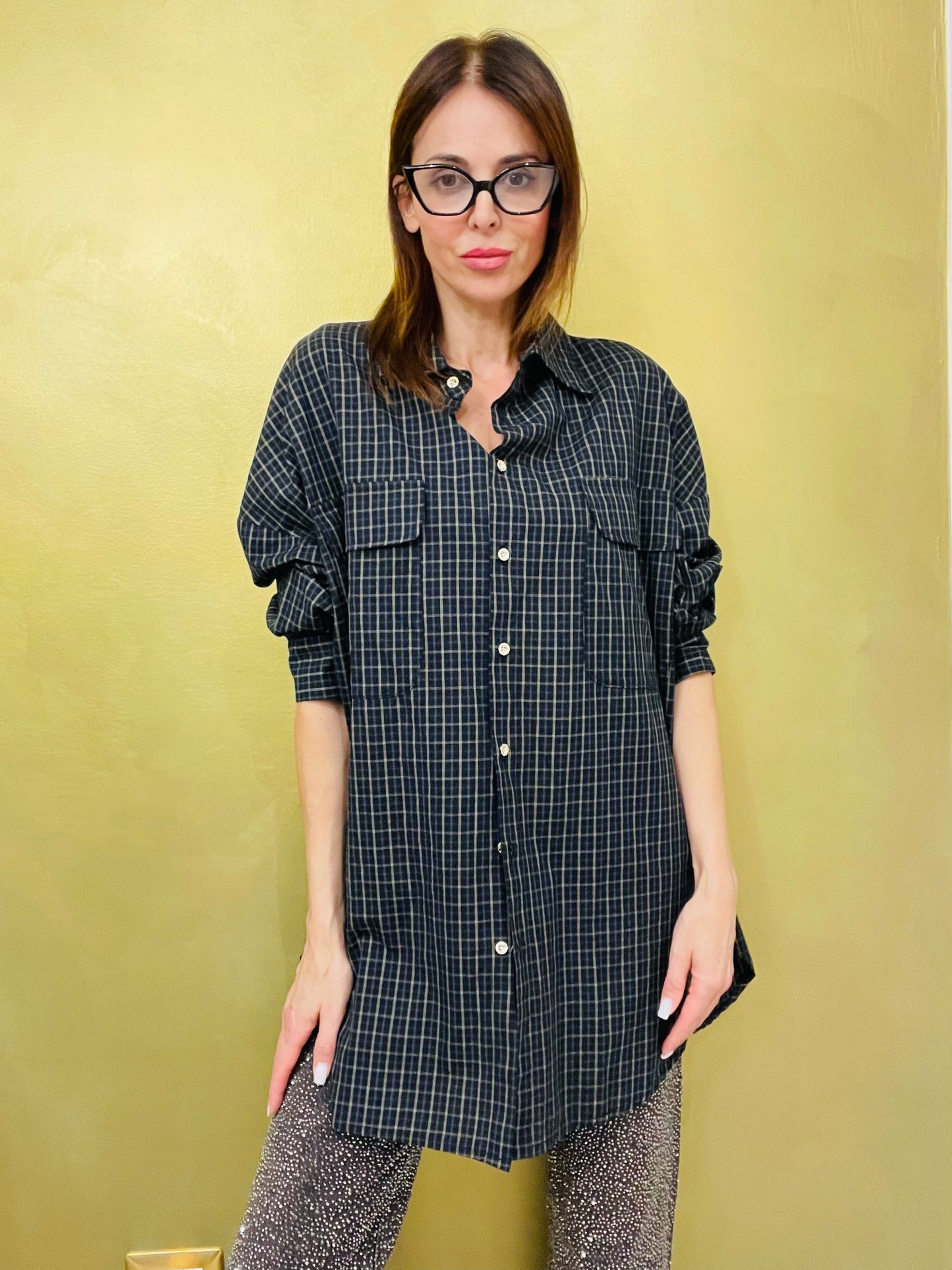 CAMICIA OVER CHECK MON AMOUR