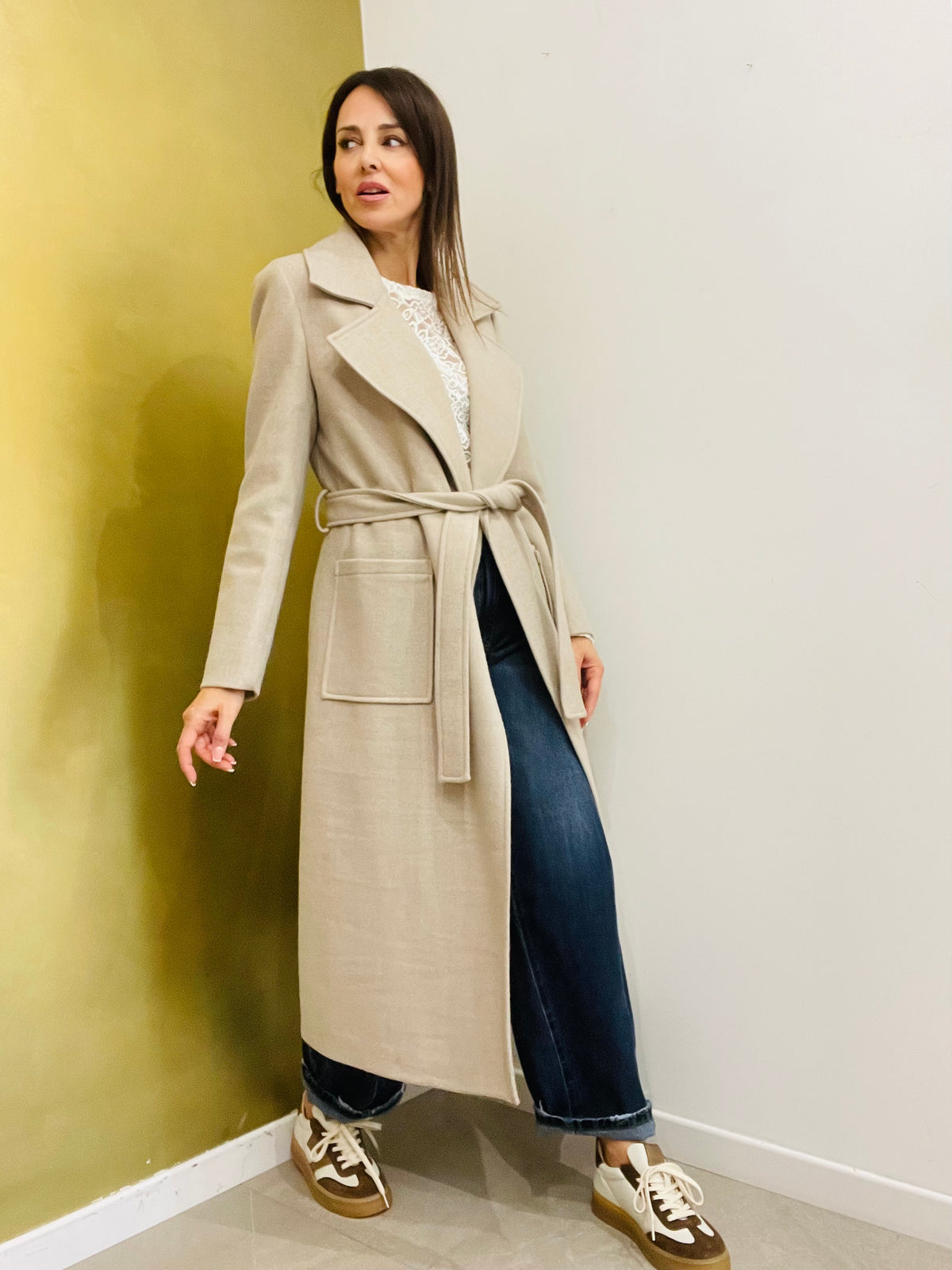 CAPPOTTO LUNGO CON CINTURA