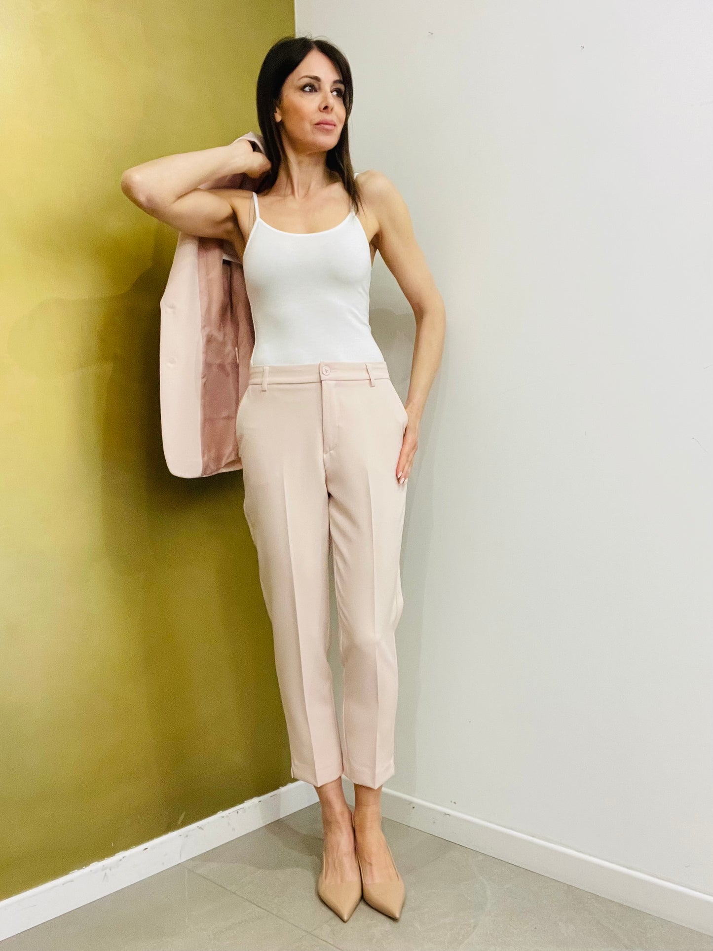 PANTALONE SIGARETTA ROSA