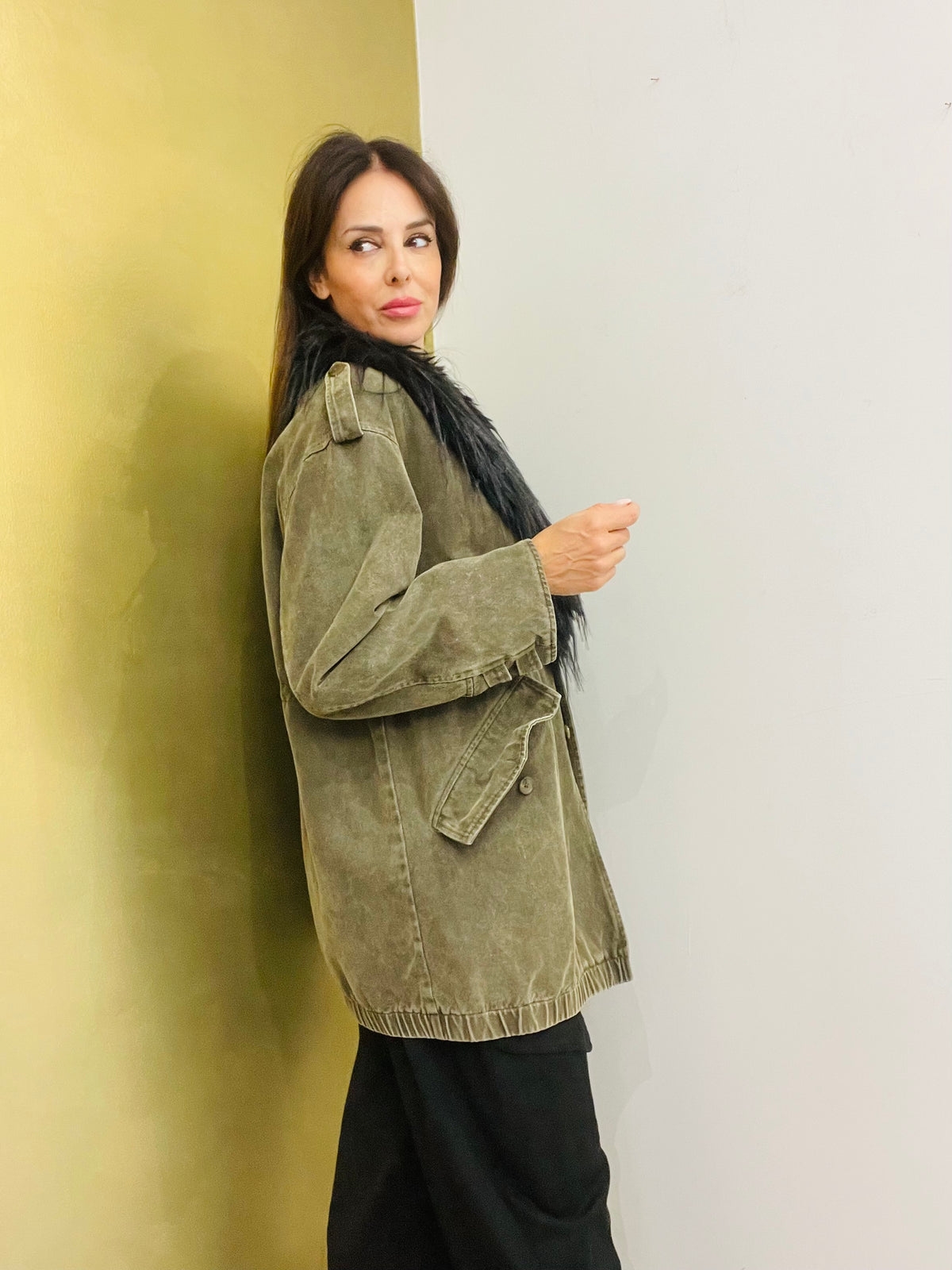 PARKA JEANS CON PELLICCIA