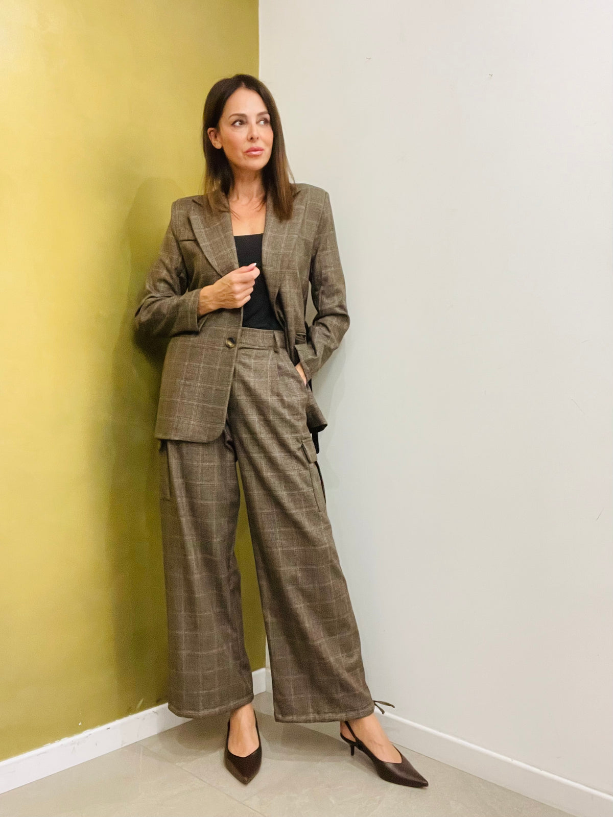 PANTALONE CARGO A QUADRI