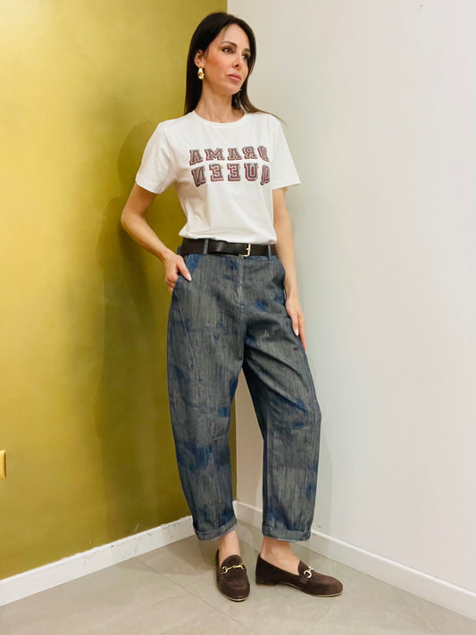 JEANS BAGGY SPALMATO