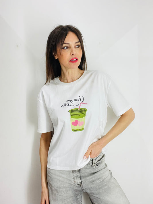 T-SHIRT STAMPA MATCHA