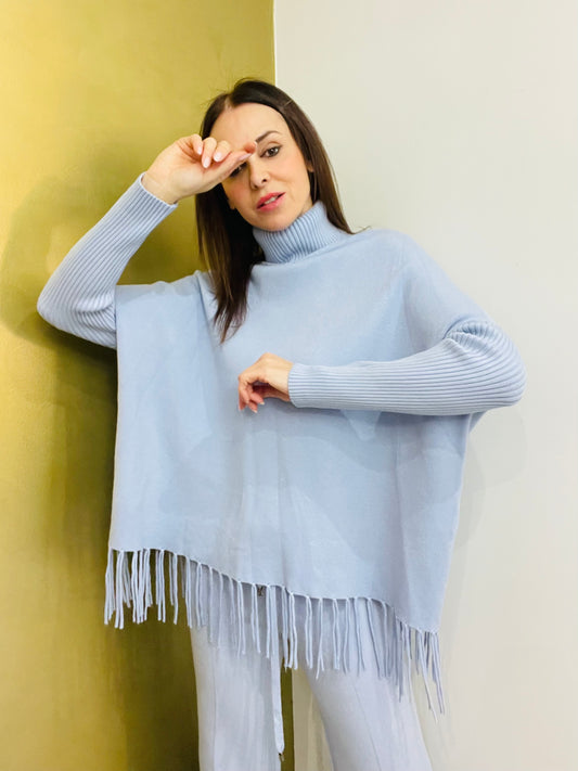 MAGLIA DOLCEVITA CON FRANGE