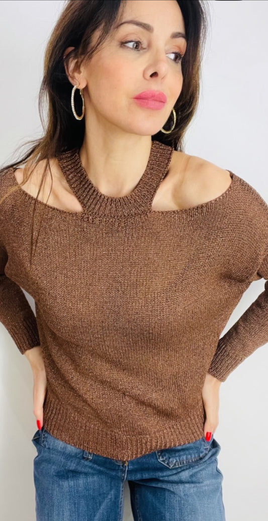 MAGLIA CUTOUT LUREX