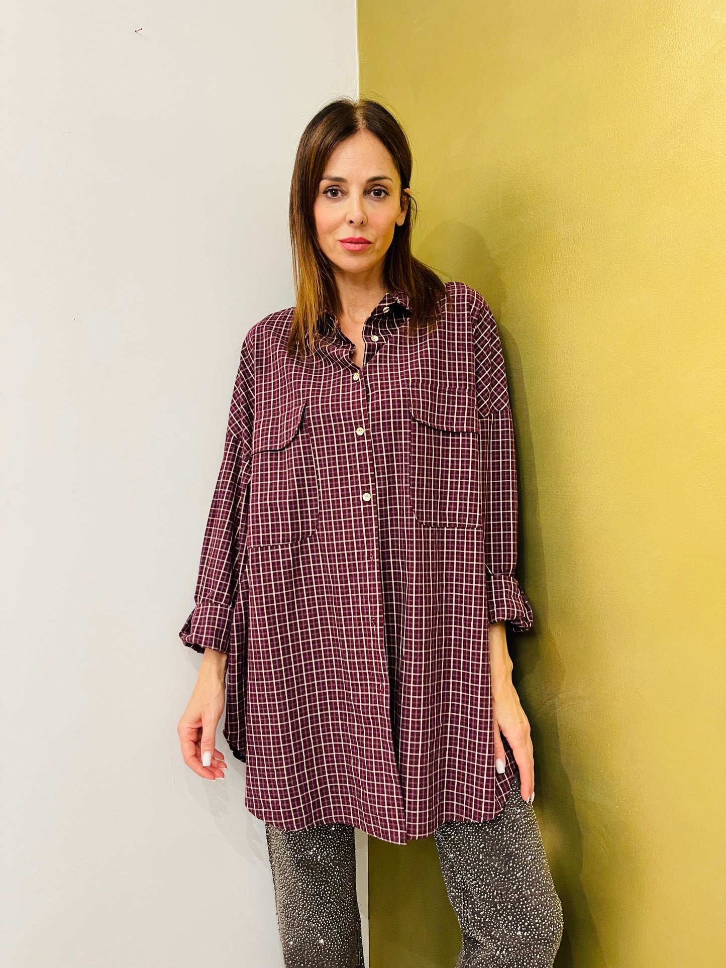 CAMICIA OVER CHECK MON AMOUR