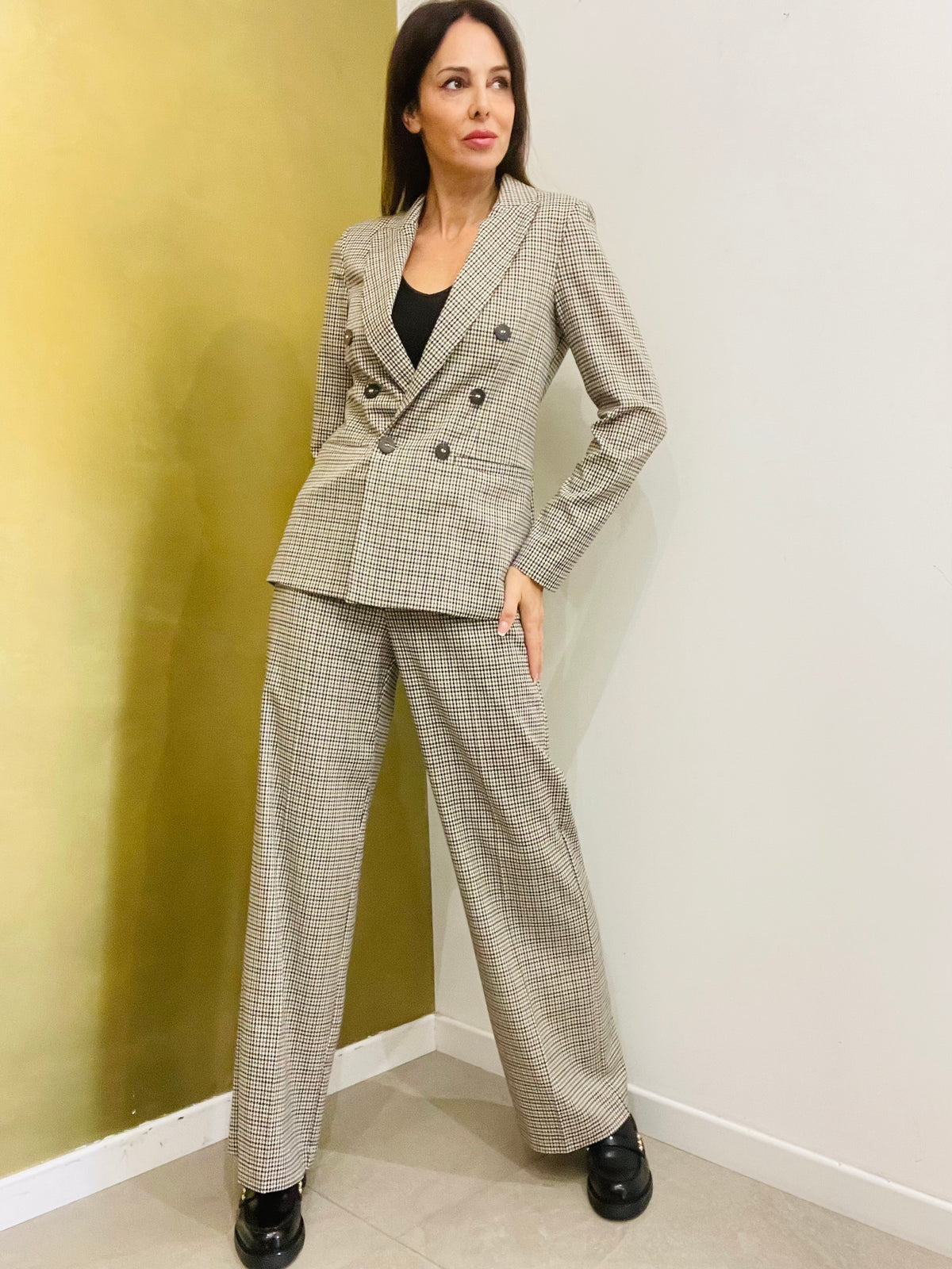 PANTALONE DRITTO QUADRETTI