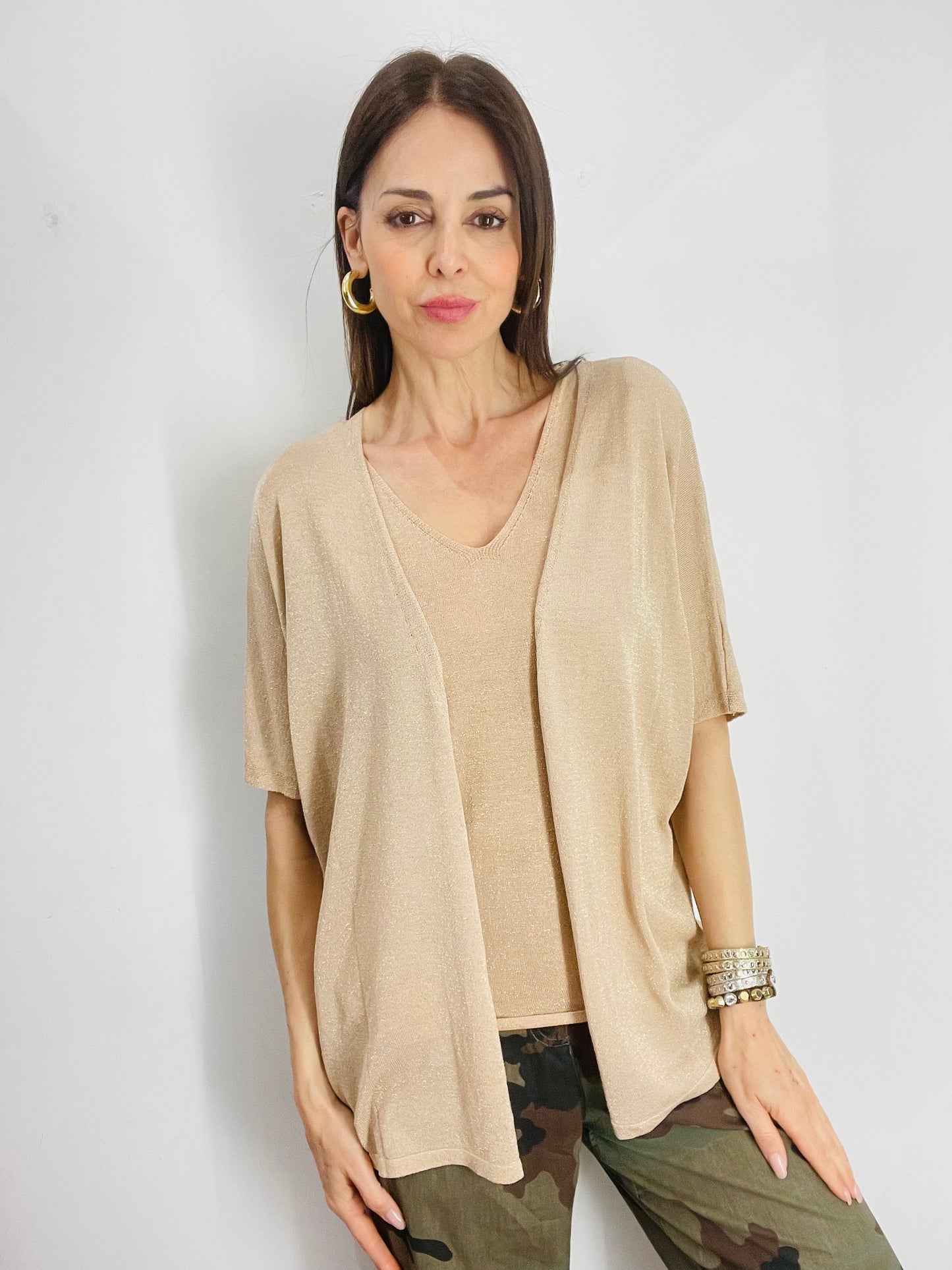 CARDIGAN LUREX