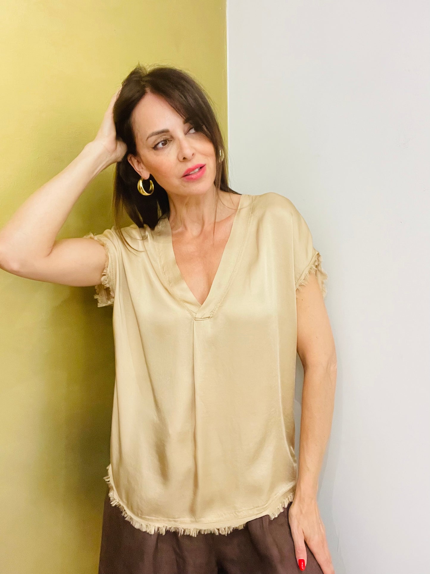 MAGLIA SATIN SFRANGIATA