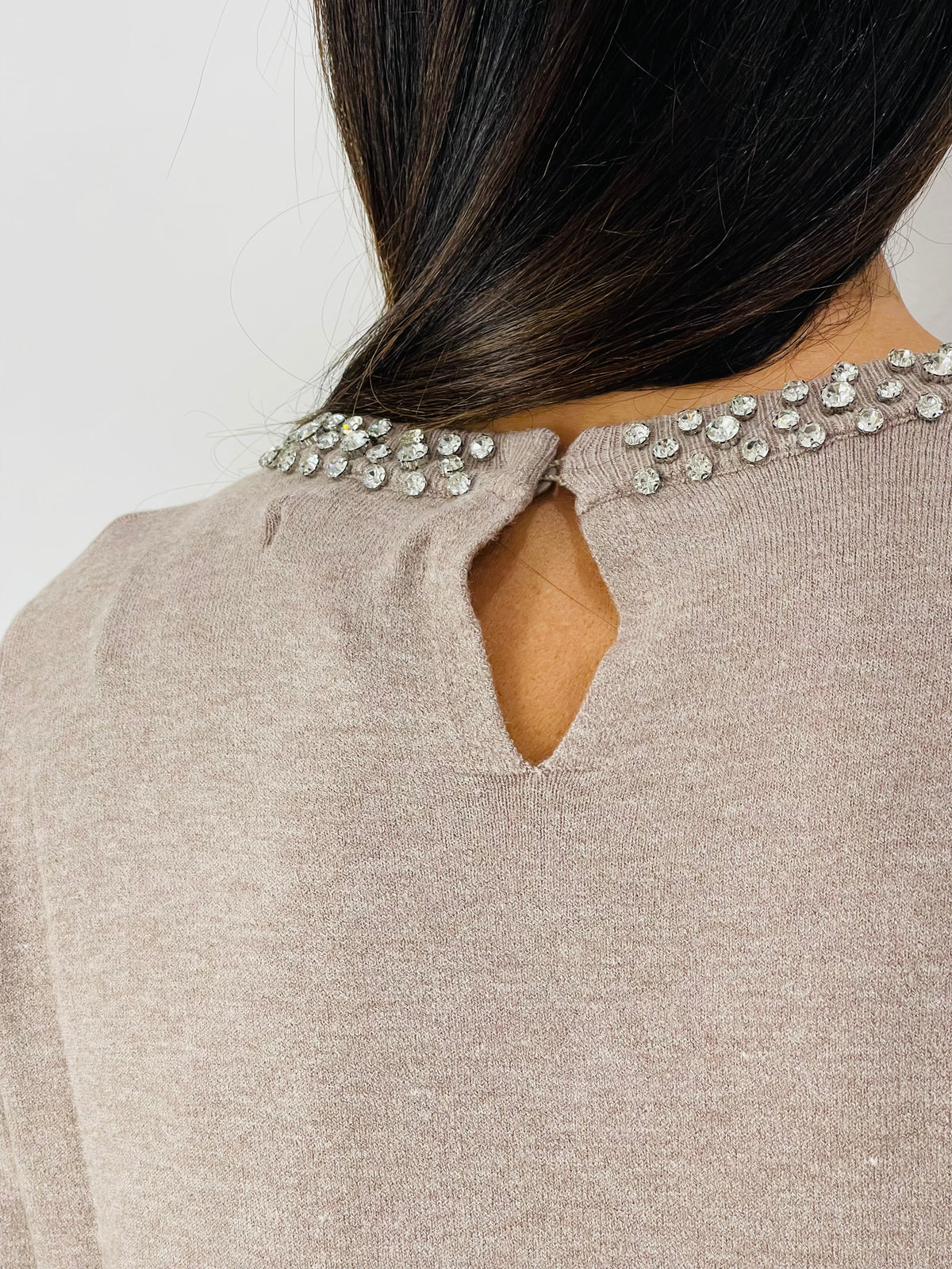 MAGLIA GIROCOLLO CON STRASS