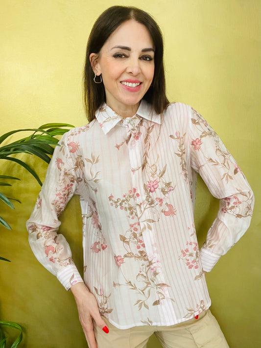 CAMICIA GESSATA FIORI
