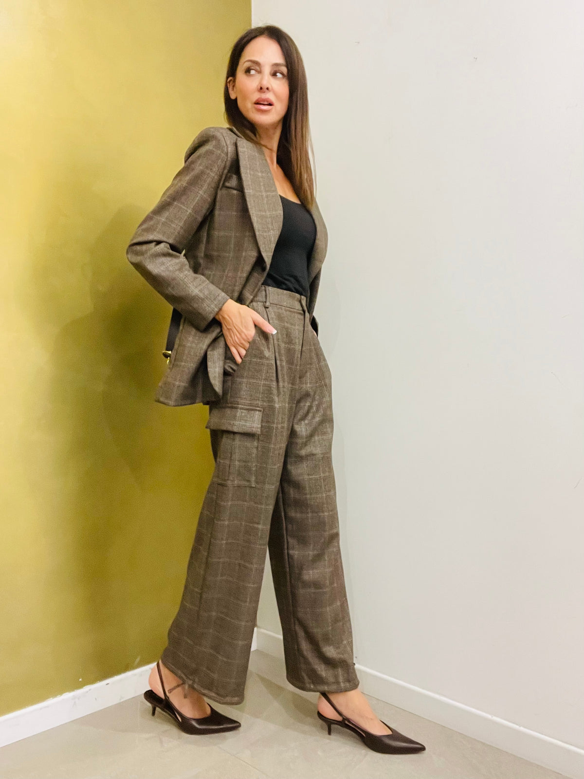PANTALONE CARGO A QUADRI