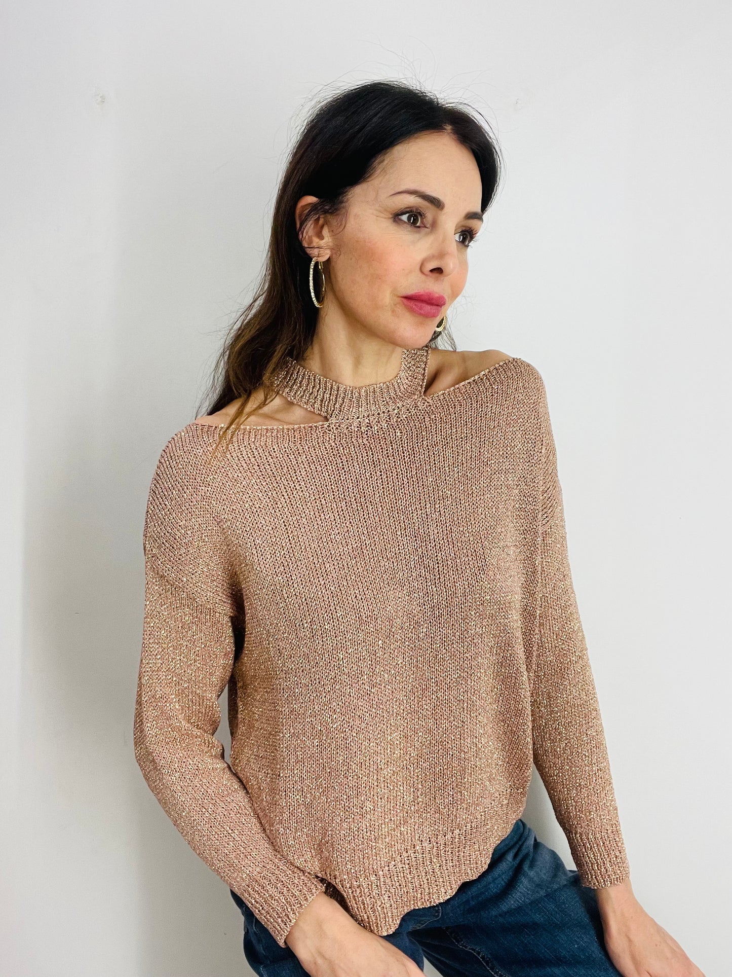 MAGLIA CUTOUT LUREX