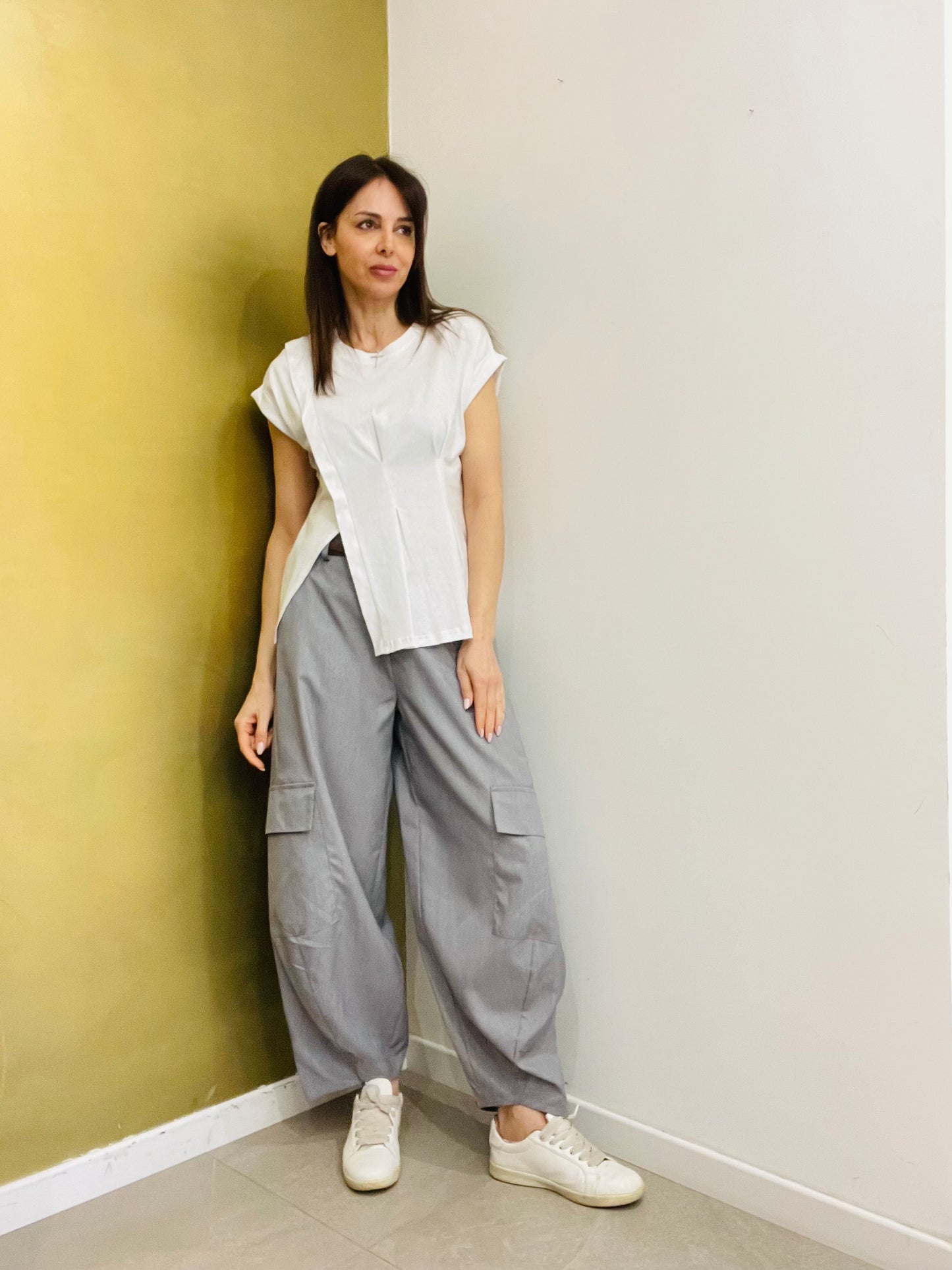 PANTALONE CARGO GRIGIO