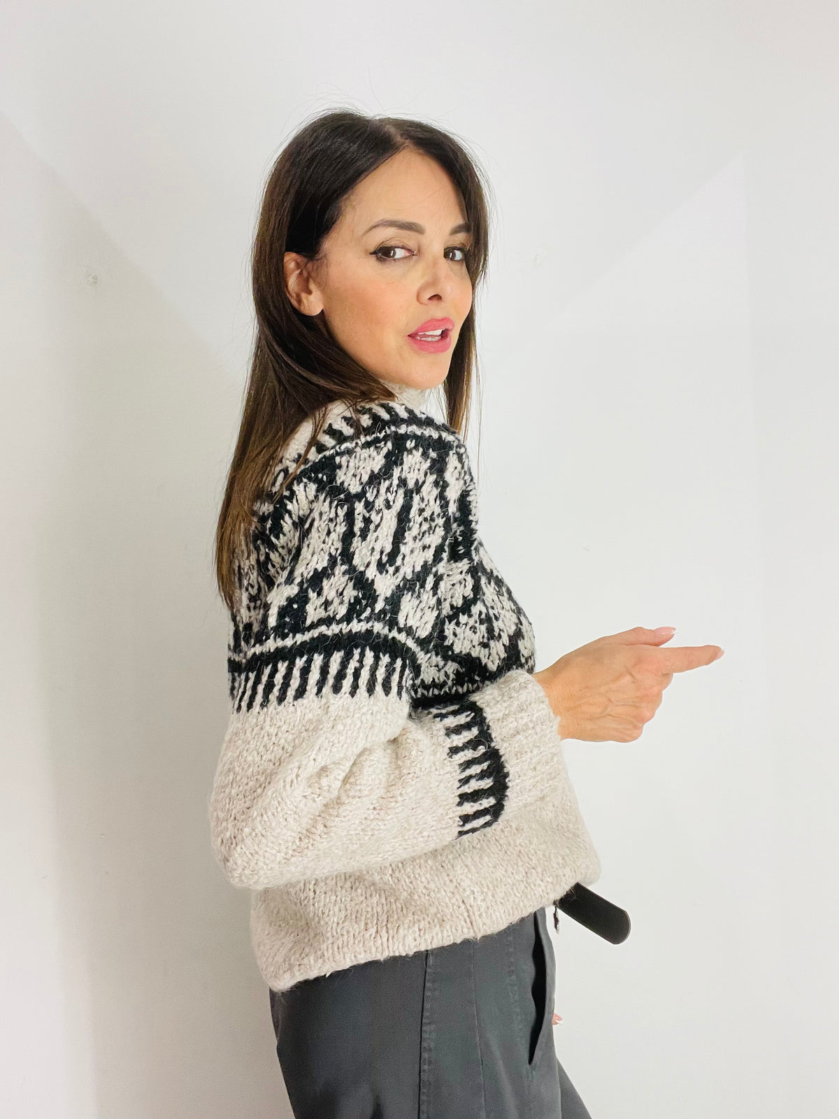 MAGLIONE BOUCLE A LUPETTO