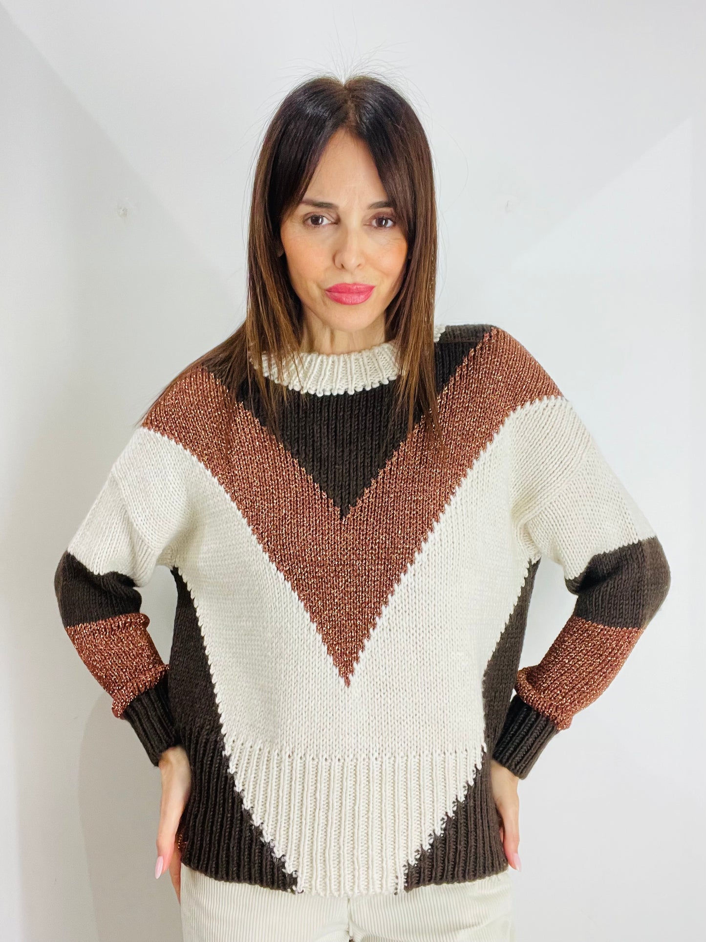 MAGLIA GEOMETRIE LUREX