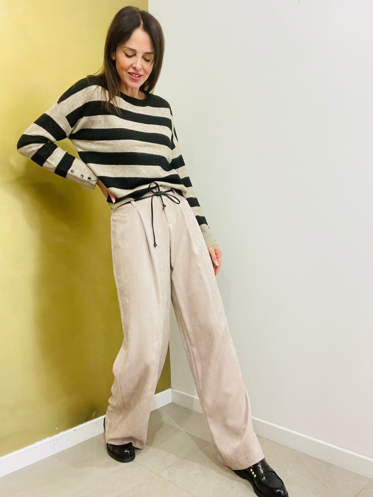 PANTALONE PALAZZO IN CINIGLIA