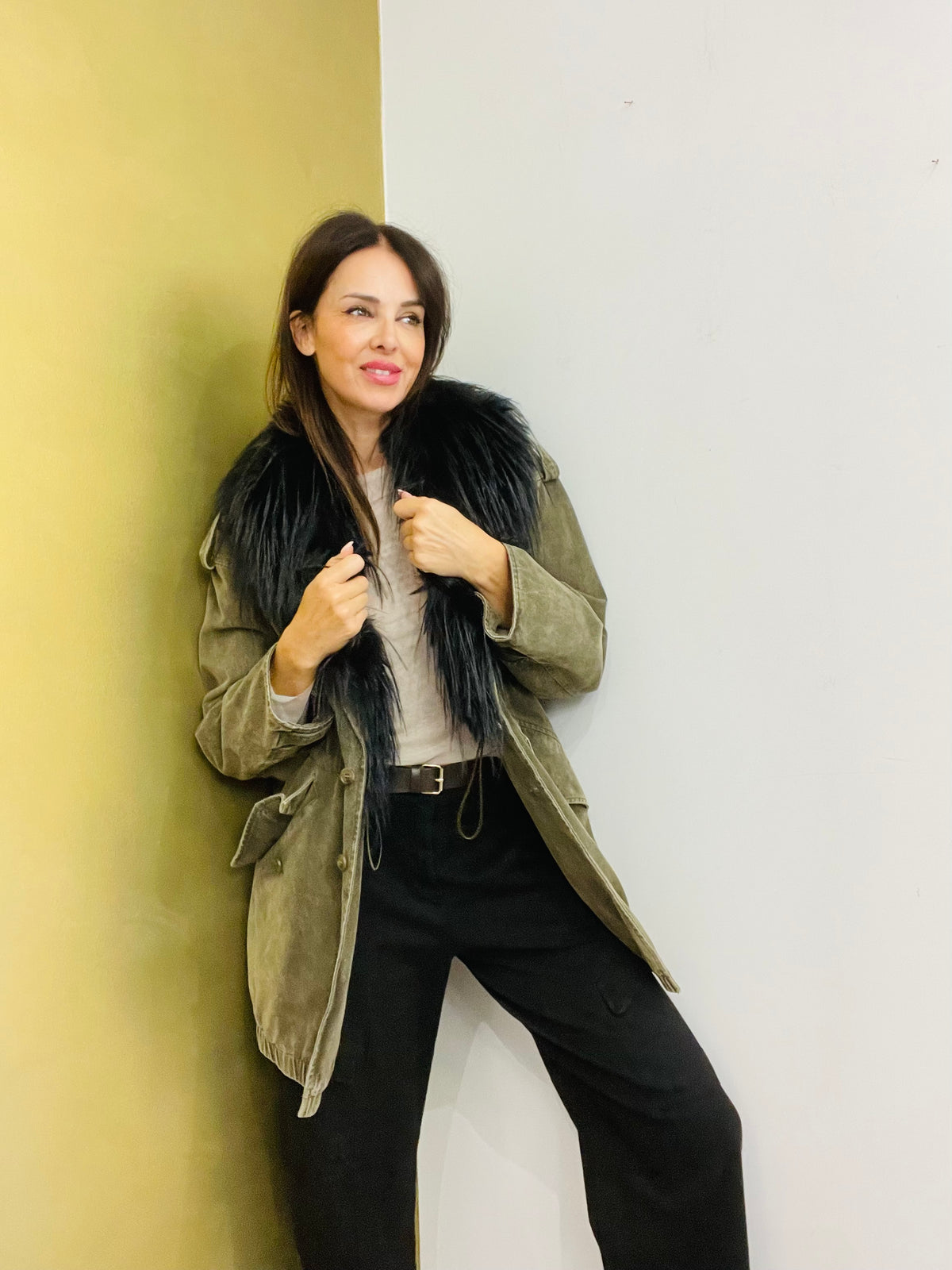 PARKA JEANS CON PELLICCIA