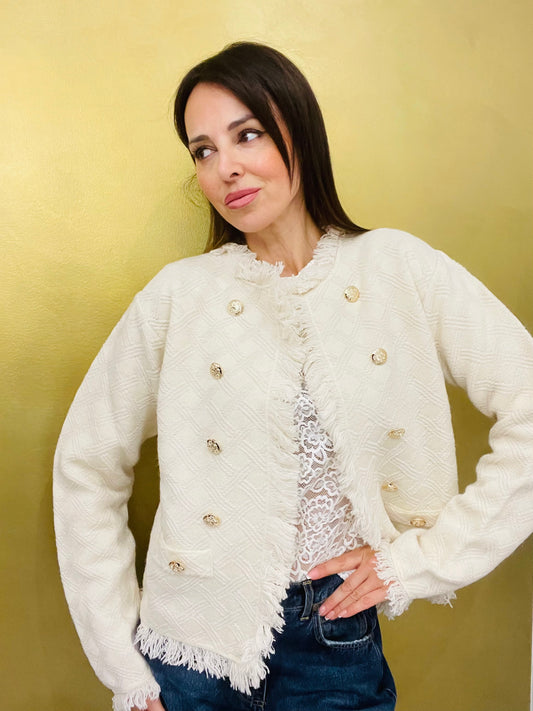 CARDIGAN BOUCLE TRECCE