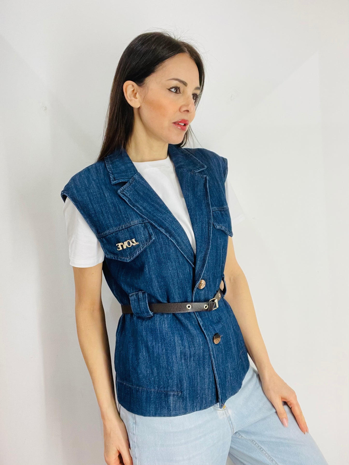 GILET IN DENIM