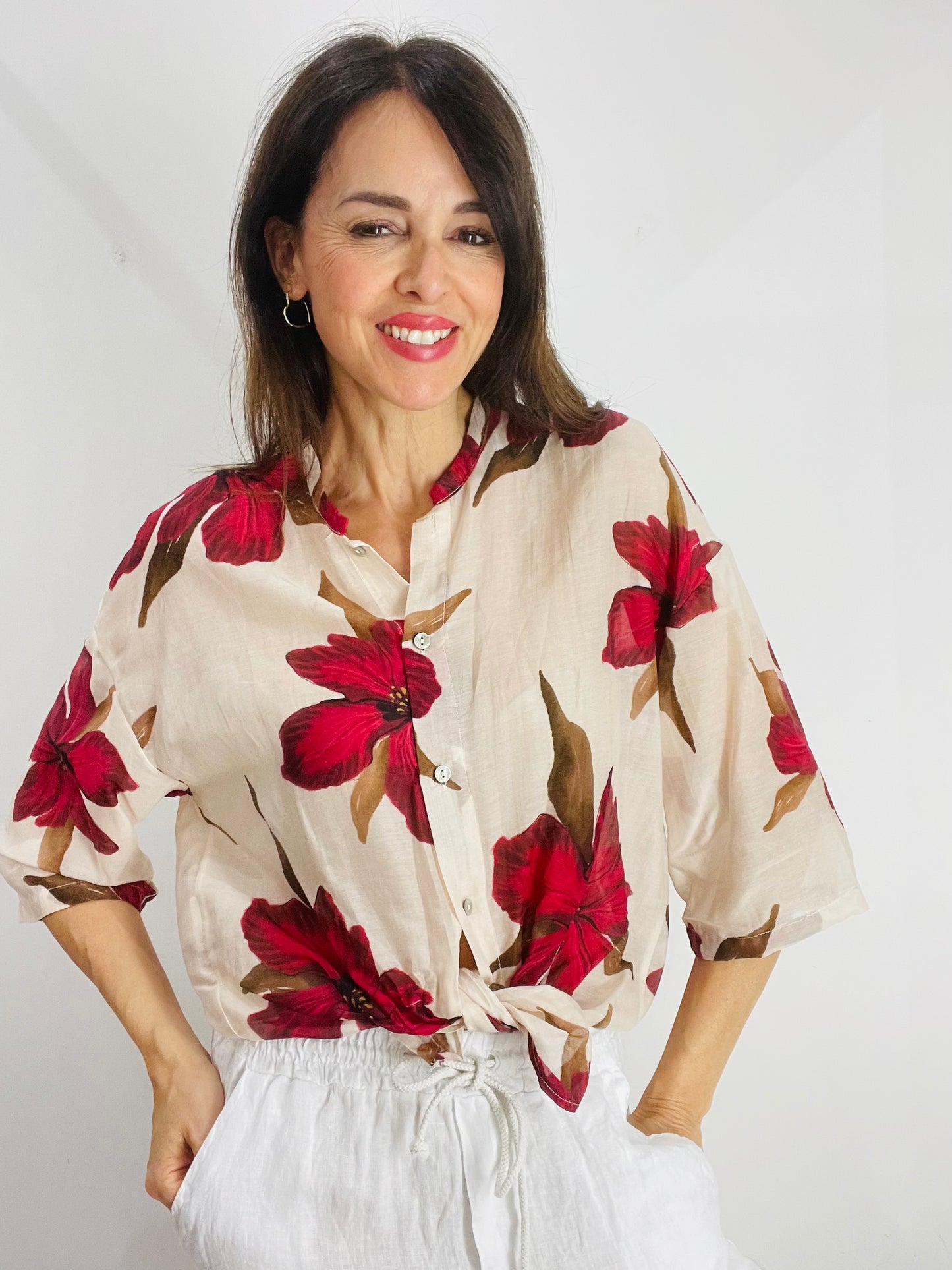 CAMICIA FANTASIA MISTO SETA