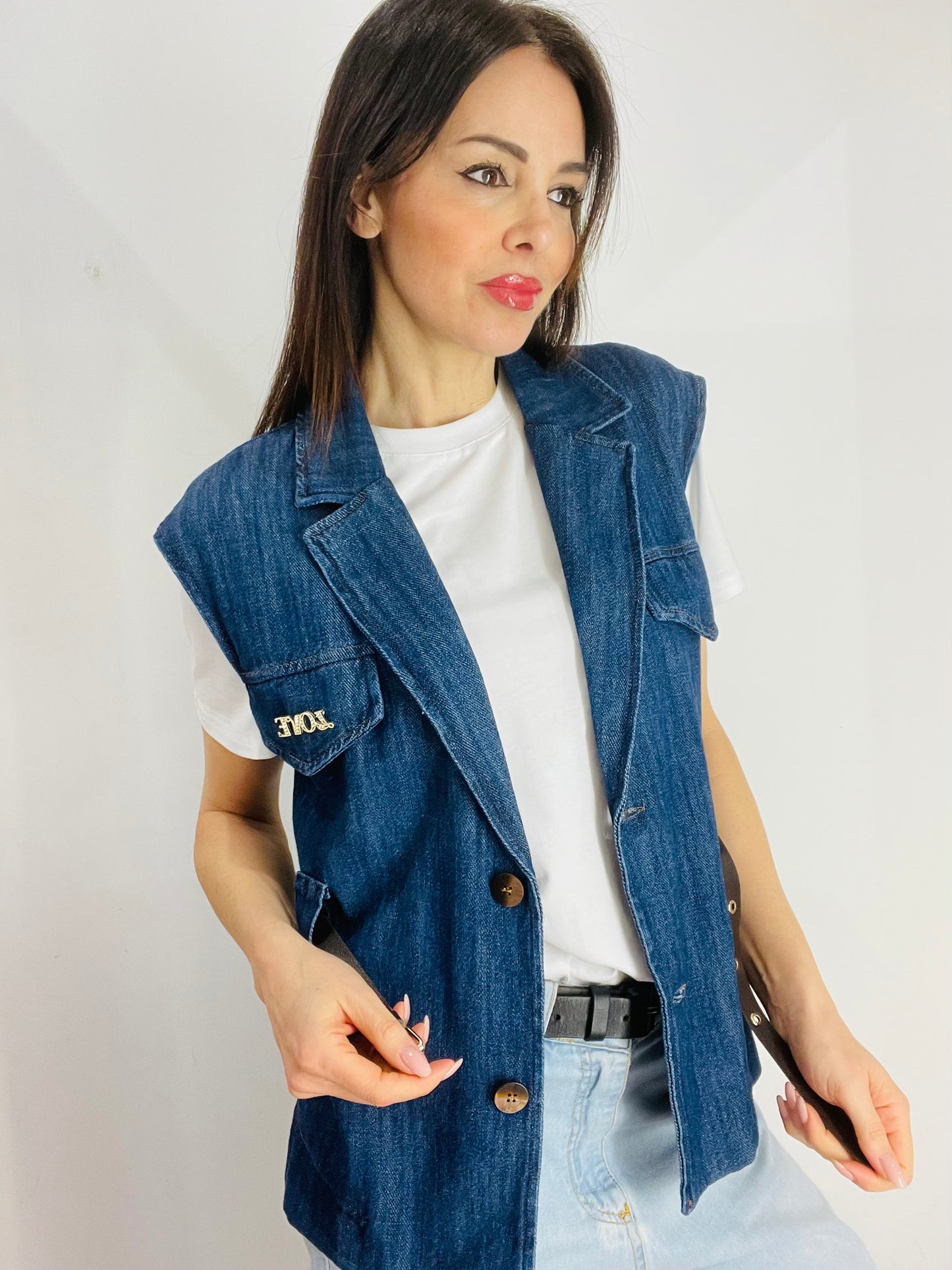 GILET IN DENIM