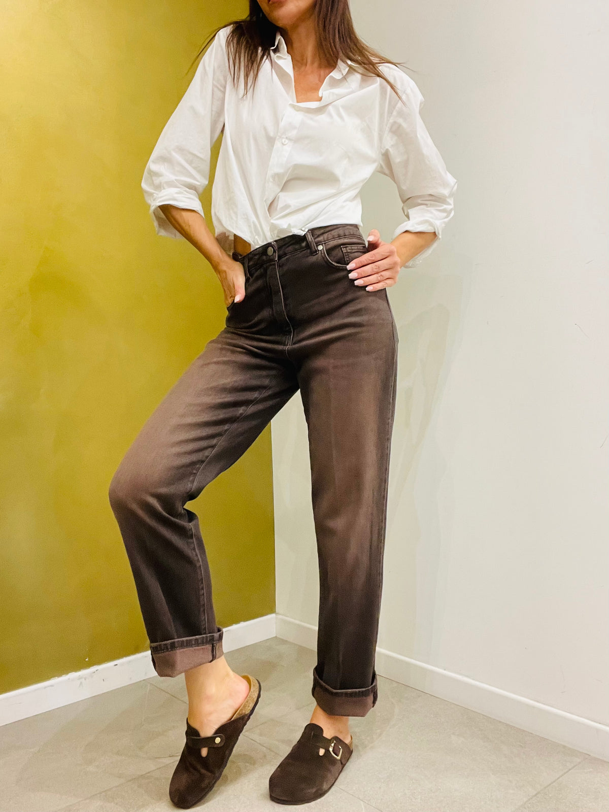 JEANS DRITTO RISVOLTO