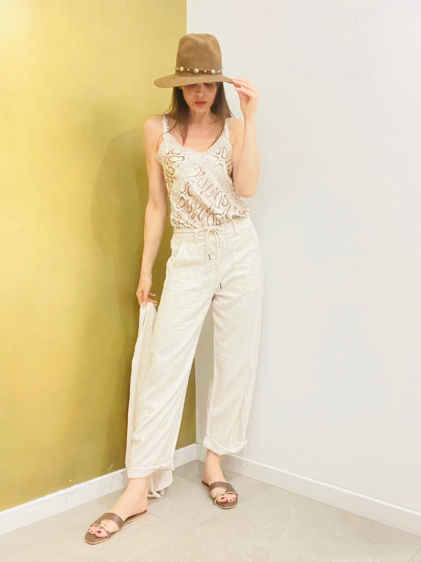 PANTALONE LINO STELLINA