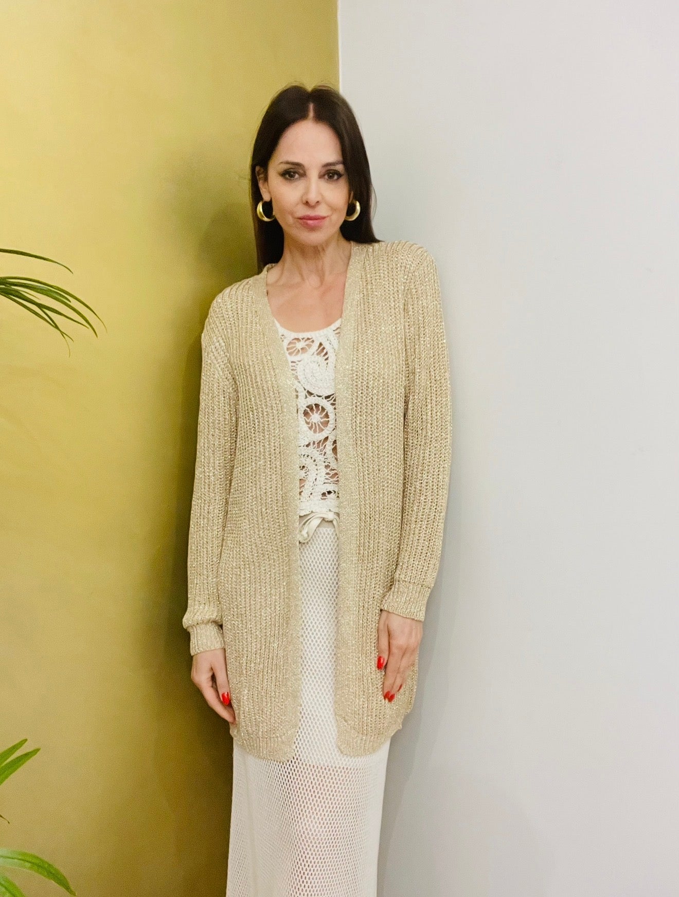 CARDIGAN LUNGO LUREX