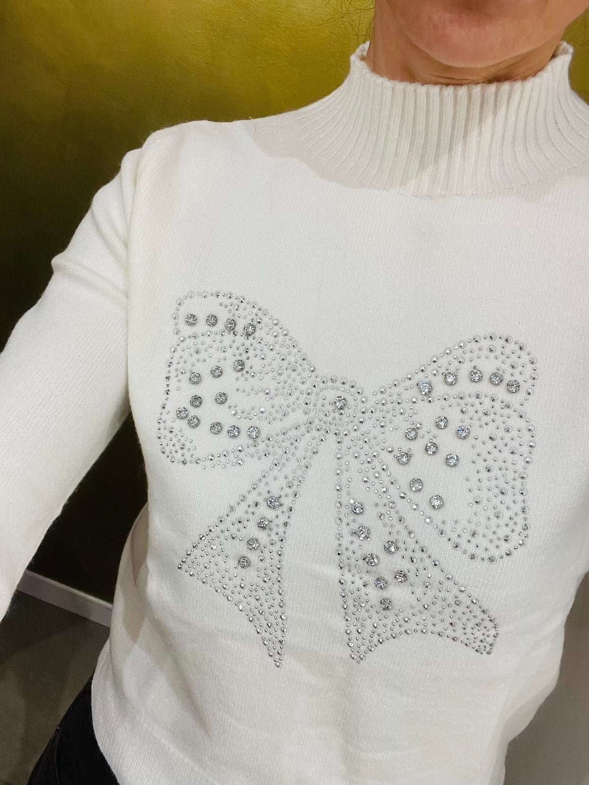 MAGLIA FIOCCO STRASS