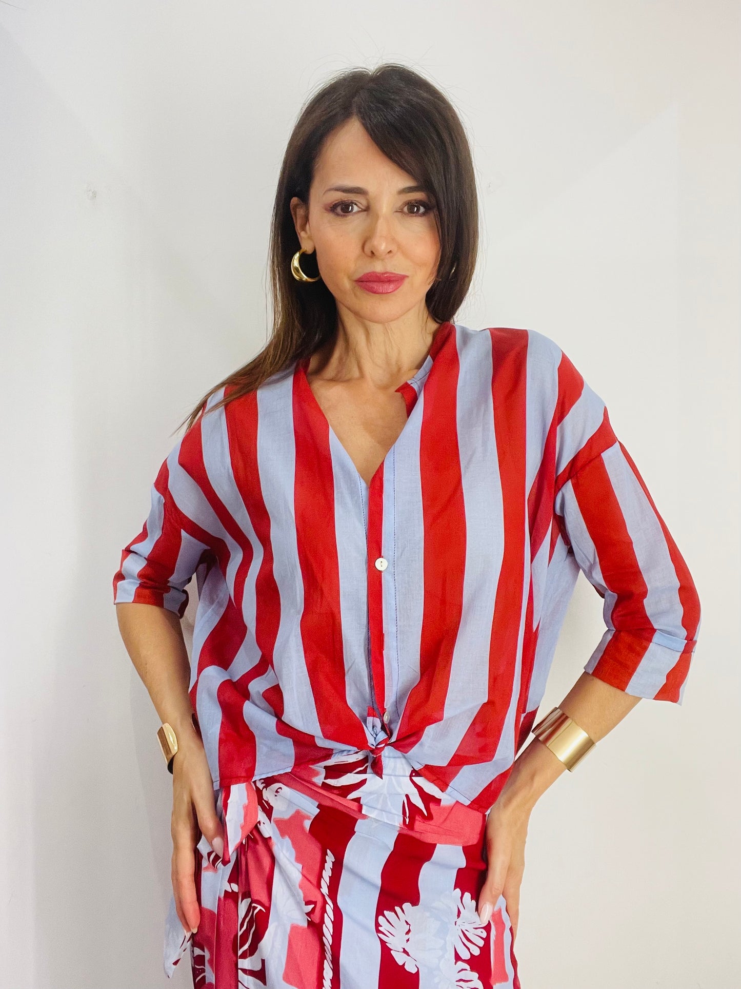 CAMICIA MUSSOLA RIGATA