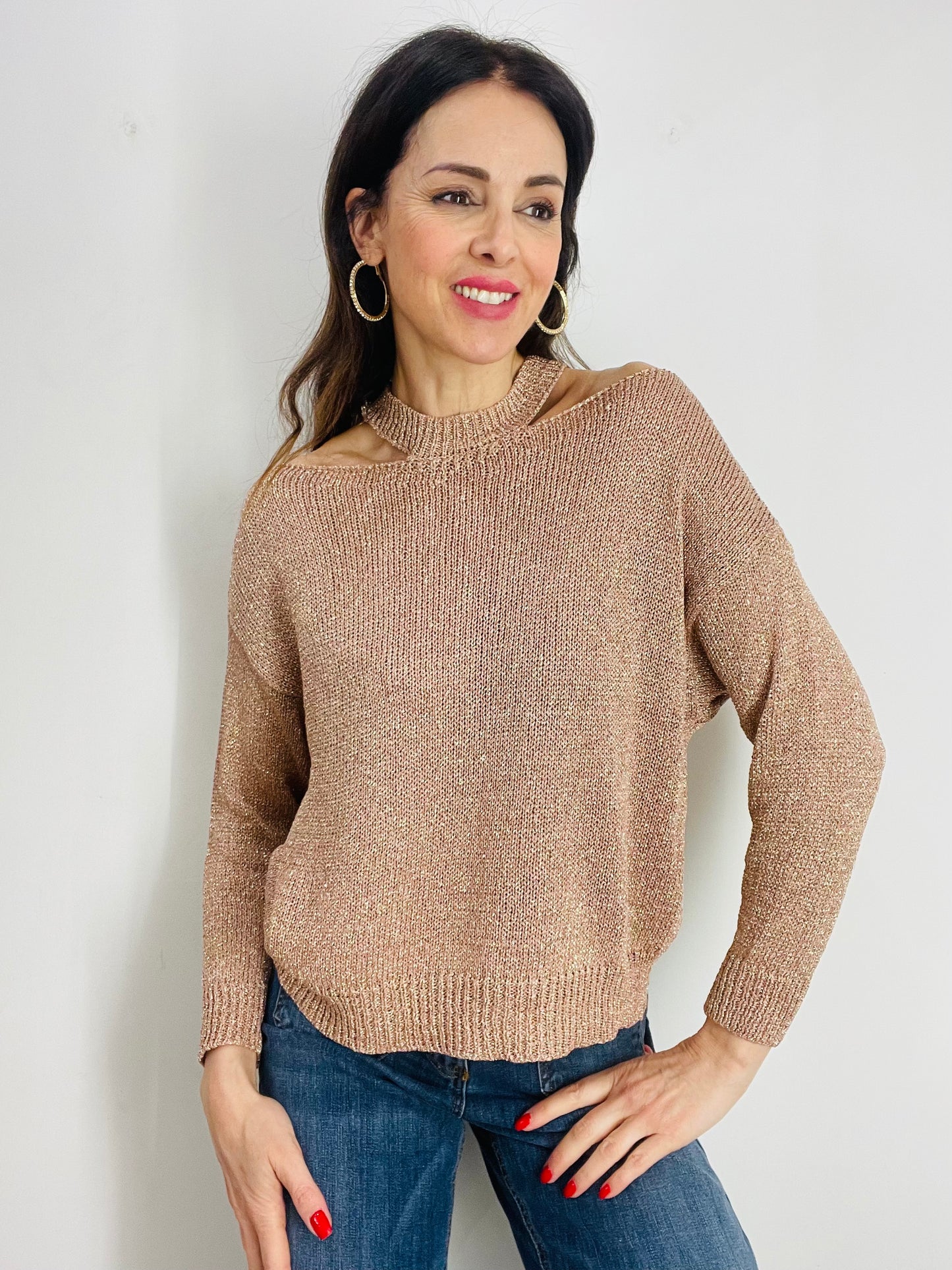 MAGLIA CUTOUT LUREX