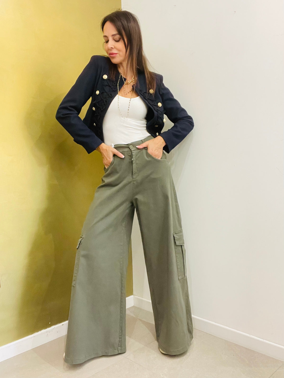 PANTALONE PALAZZO AMPIO CARGO