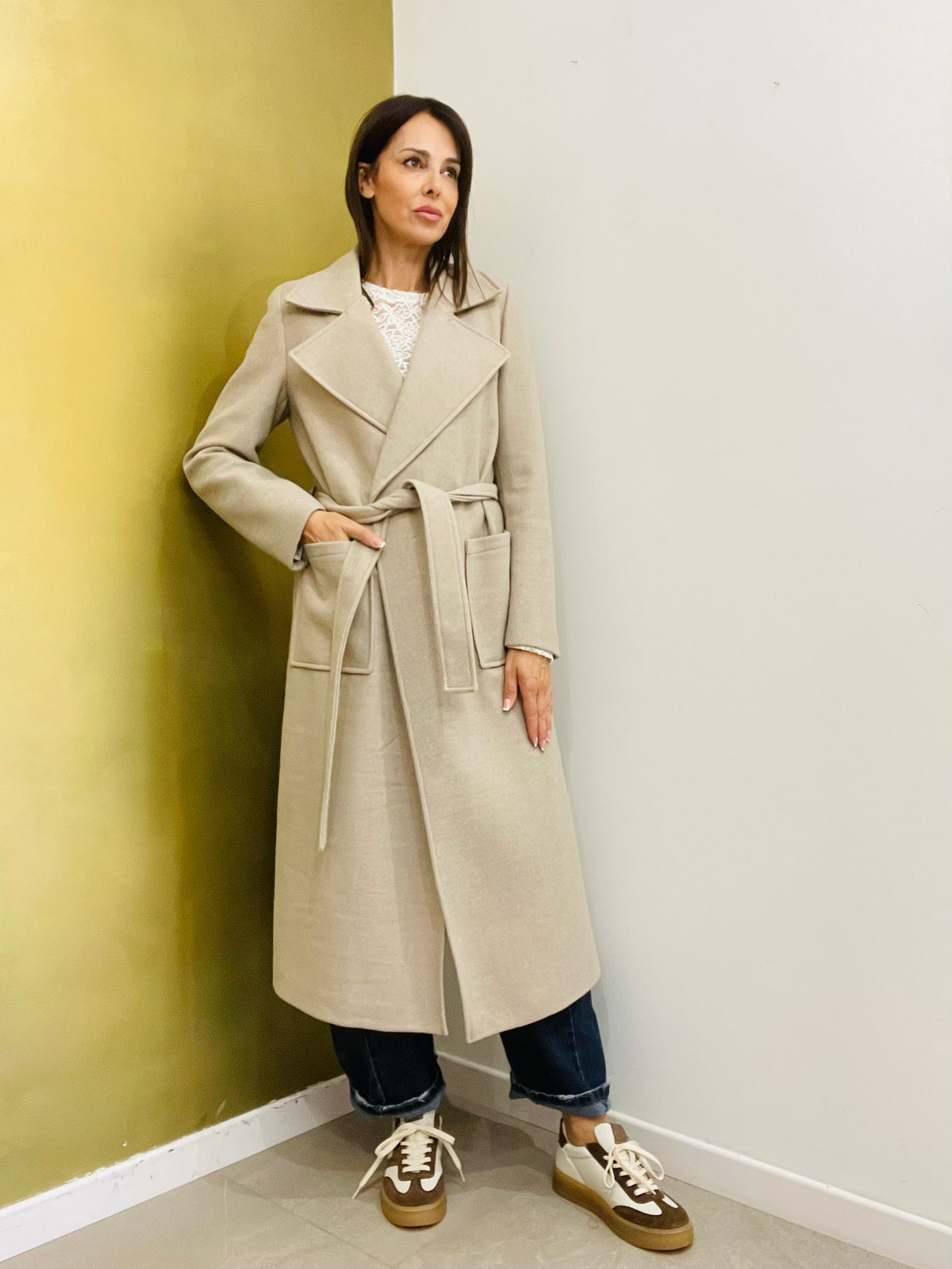 CAPPOTTO LUNGO CON CINTURA